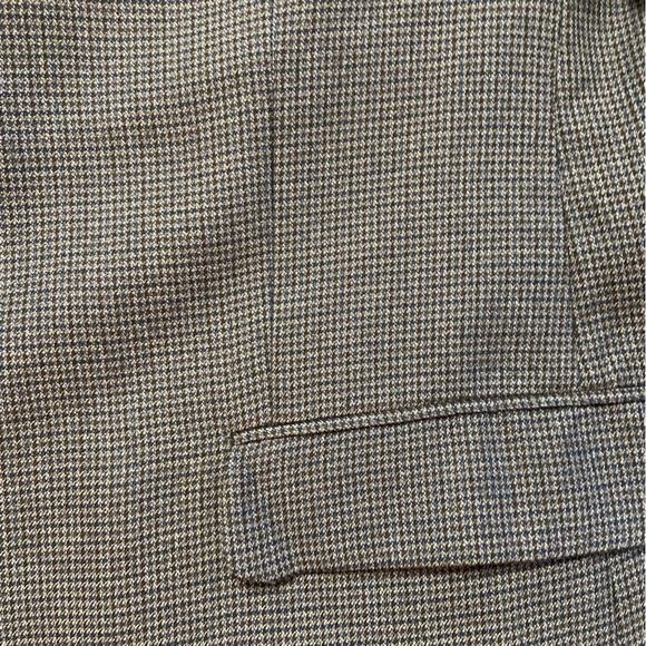 Izod Blazer Men's Size 42R Houndstooth Tan Navy Maroon 2 Button Sport Coat Work - Picture 10 of 12